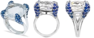 Macy's White Quartz (14-1/2ct) Blue Sapphire (2-1/4 ct. t.w.) Ring in Sterling Silver